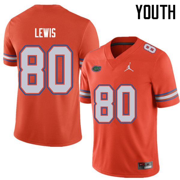Jordan Brand Youth #80 C'yontai Lewis Florida Gators College Football Jerseys Sale-Orange